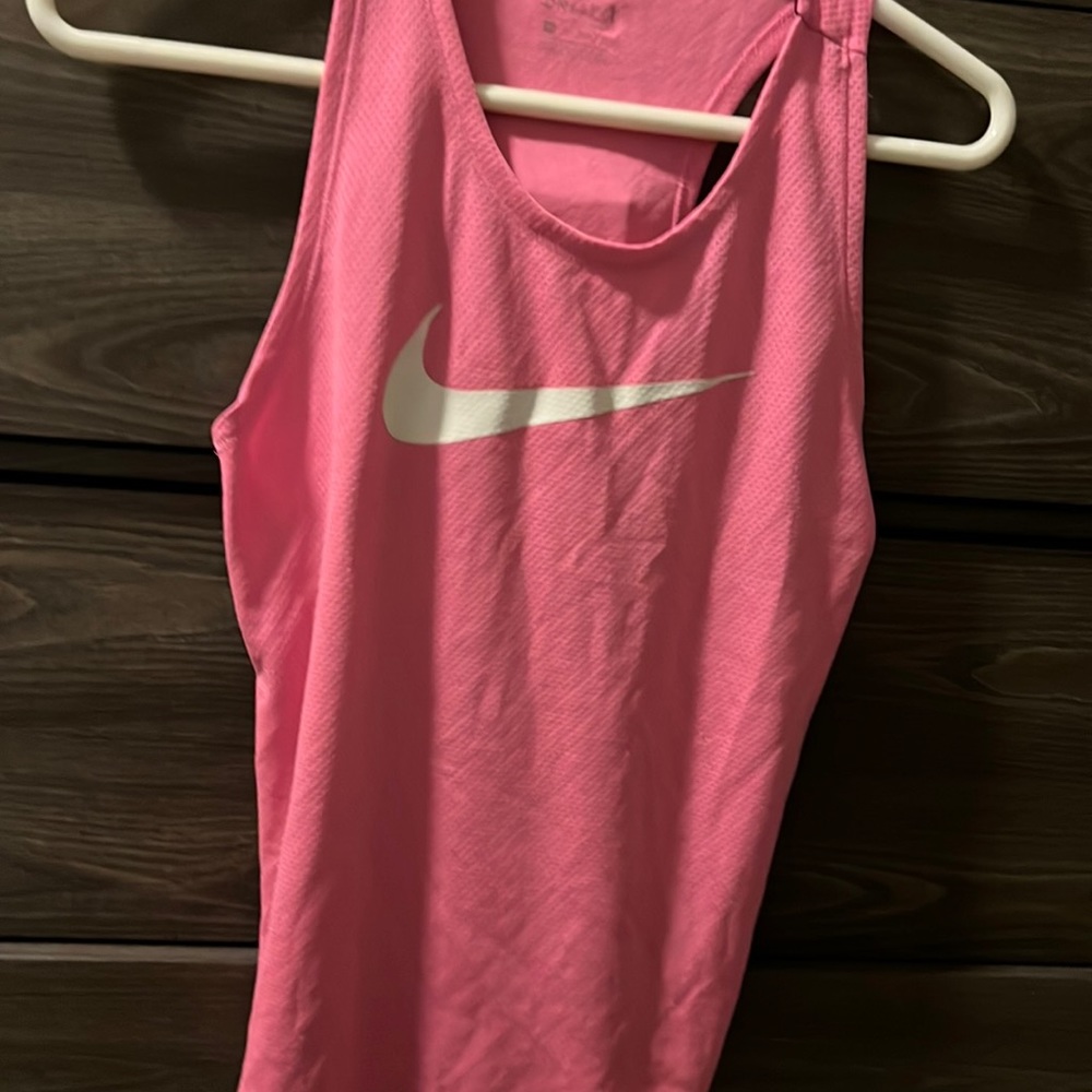 Nike dry fit running tank with logo